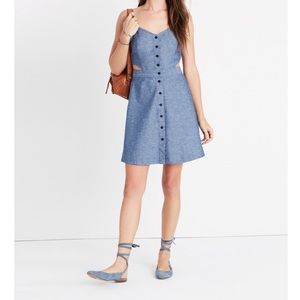 Madewell Chambray Cutout Dress